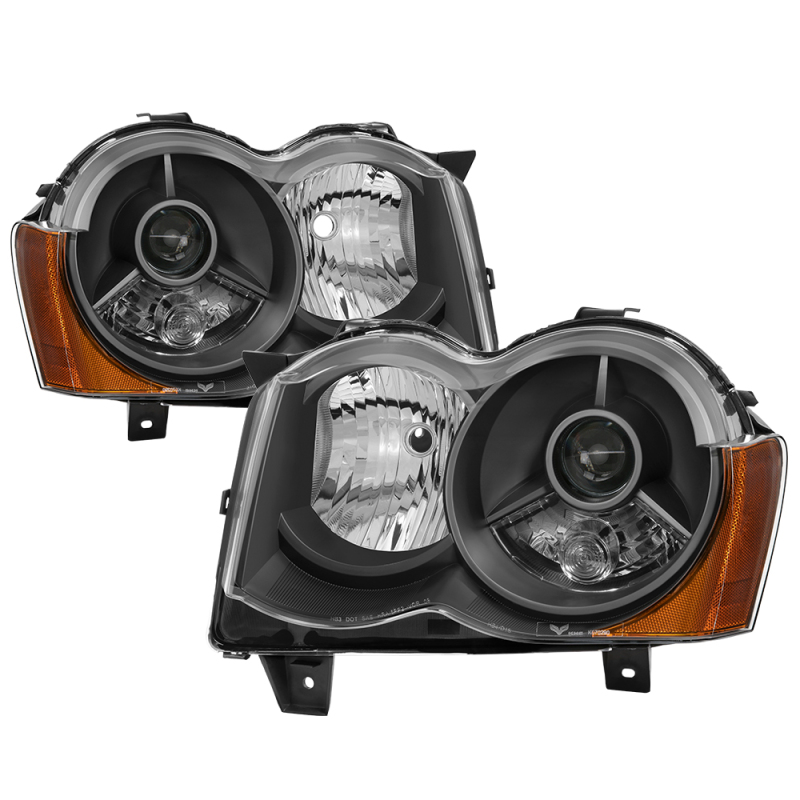 xTune Jeep Grand Cherokee 08-10 OEM Style Projector Headlights - Black PRO-JH-JGC08-AM-BK - 9036118