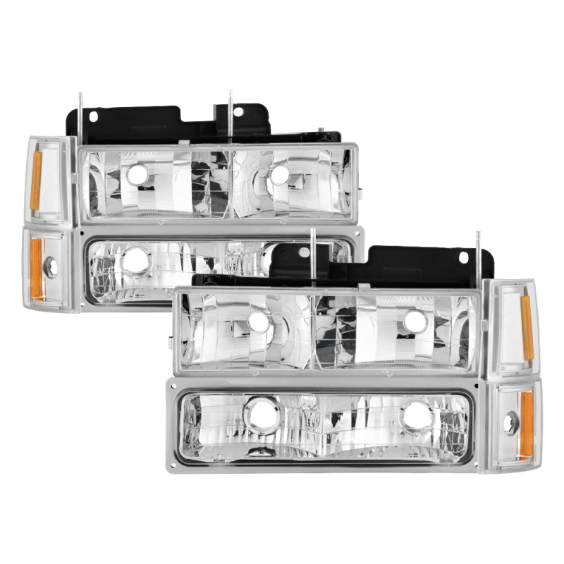 xTune GMC C/K Series 94-98 Headlights w/ Corner and Parking Lights - Chrome HD-JH-GCK94-C-SET - 9037412