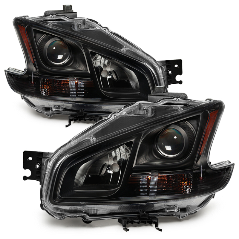 xTune 09-14 Nissan Maxima Halogen ONLY (No HID) OEM Style Headlights - Black HD-JH-NM09-AM-BK - 9035494