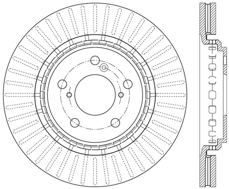 Stoptech 17-18 Acura MDX 3.5L Premium High Carbon Cryo Front Brake Rotor - 120.40092CRY