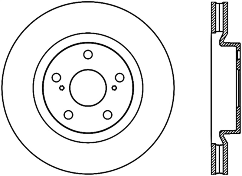 Stoptech 07 Lexus ES350 / 09 Pontiac Vibe / 09 Toyota Matrix Front CRYO-STOP Brake Rotor - 120.44146CRY