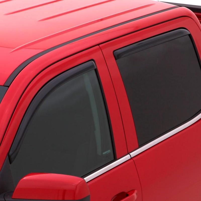 AVS 09-14 Ford F-150 Supercrew Ventvisor In-Channel Front & Rear Window Deflectors 4pc - Smoke - 194155