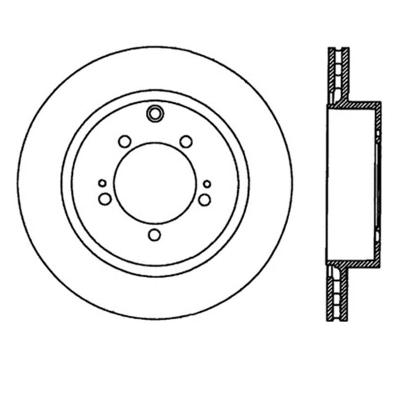 StopTech Power Slot 03-06 Evo 8 & 9 Slotted Left Rear Rotor - 126.46065SL