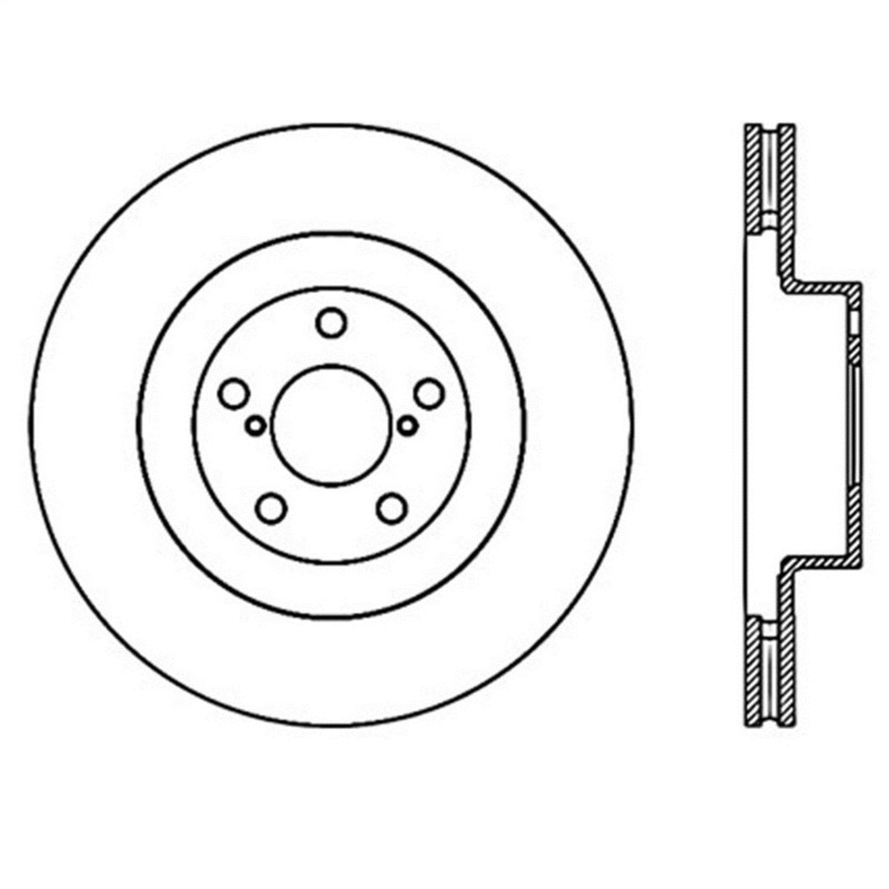 StopTech Power Slot 02-10 WRX Front Left Sportstop Slotted Rotor - 126.47018SL