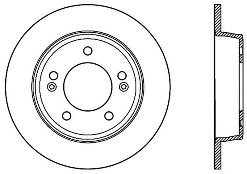 StopTech Sport Slotted 11-17 Hyundai Elantra Rear Right Slotted Rotor - 126.51043SR