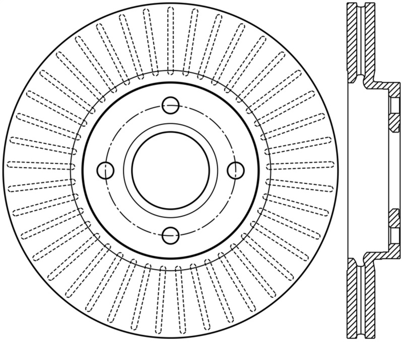 StopTech 2014 Ford Fiesta Right Front Disc Slotted Brake Rotor - 126.61110SR