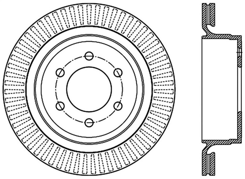 StopTech 12-19 Ford F-150 (w/Manual Parking Brake) Slotted Sport Brake Rotor - 126.65135SR