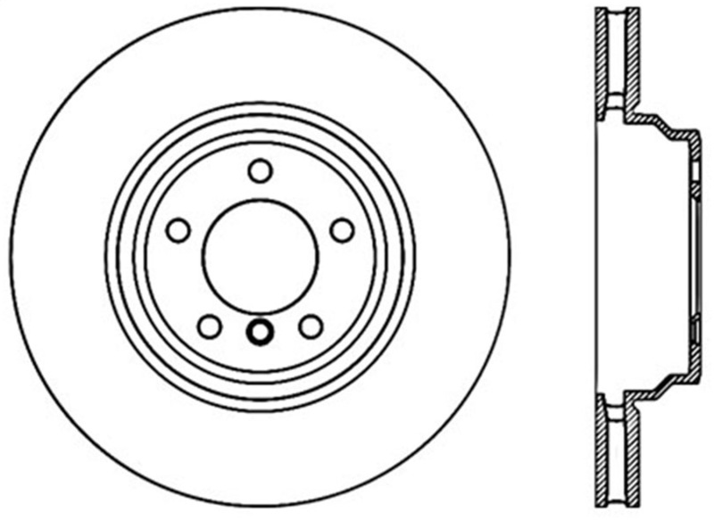 StopTech 07-09 BMW 335 (E90/E92/E93) Slotted & Drilled Left Front Rotor - 127.34093L