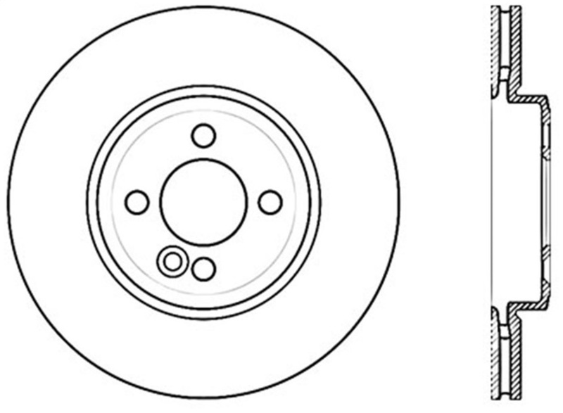 StopTech Slotted & Drilled Sport Brake Rotor 07-13 Mini Cooper - 127.34101L