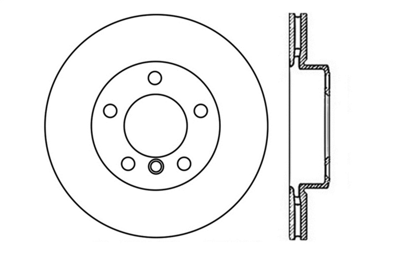 StopTech 9/07-09 BMW 328 Slotted & Drilled Left Front Rotor - 127.34108L