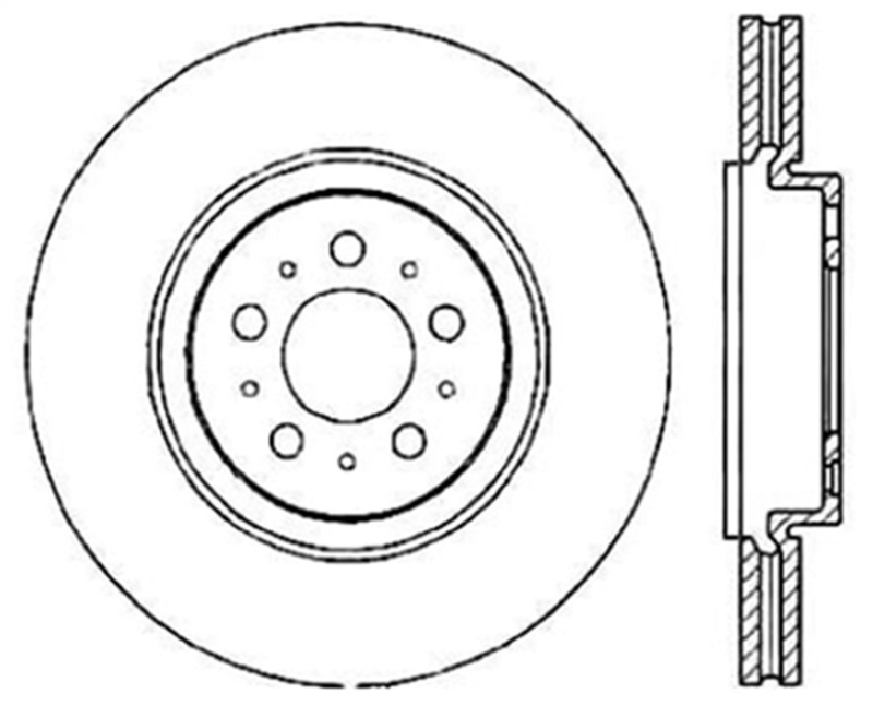 StopTech Slotted & Drilled Sport Brake Rotor - 127.39036L