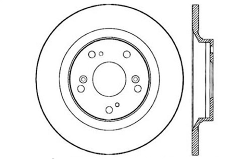 StopTech 00-09 S2000 Slotted & Drilled Right Rear Rotor - 127.40050R