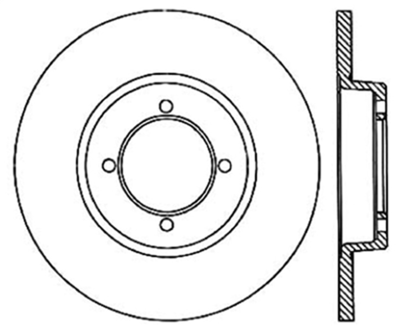 StopTech Slotted & Drilled Sport Brake Rotor - 127.42004R