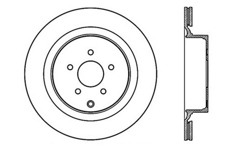 StopTech 09 Infiniti FX50 SportStop Slotted & Drilled Rear Right Rotor - 127.42105R