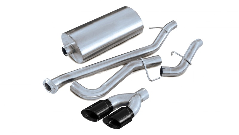 Corsa 02-06 Chevrolet Avalanche 5.3L V8 3in Sport Cat-Back Exhaust w/ twin 4in Black Tips - 14250BLK