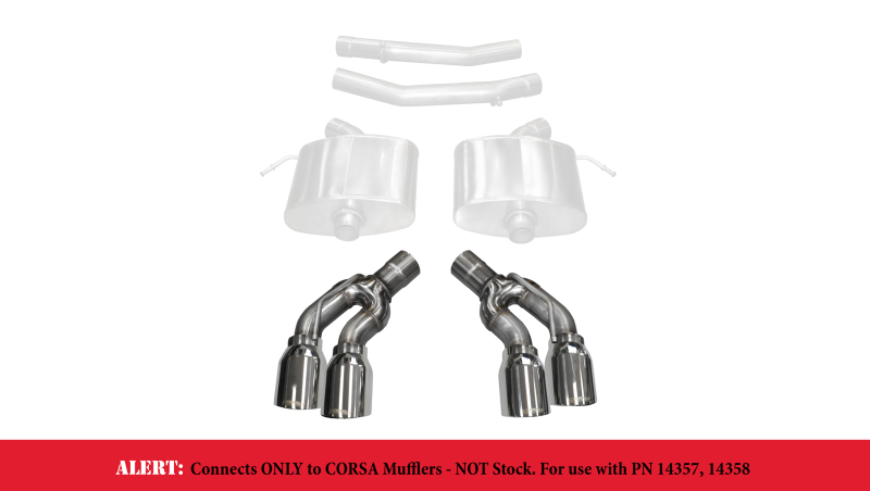 Corsa 16-17 Cadillac CTS-V 2.75in Inlet / 4.0in Outlet Polished Tip Kit (For Corsa Exhaust Only) - 14359