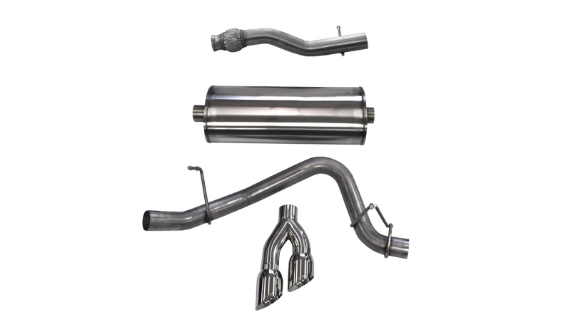 Corsa 2015 GMC Yukon XL 1500 5.3L V8 3in Cat-Back Single Side Exit Twin 4in Polished Tips - 14748