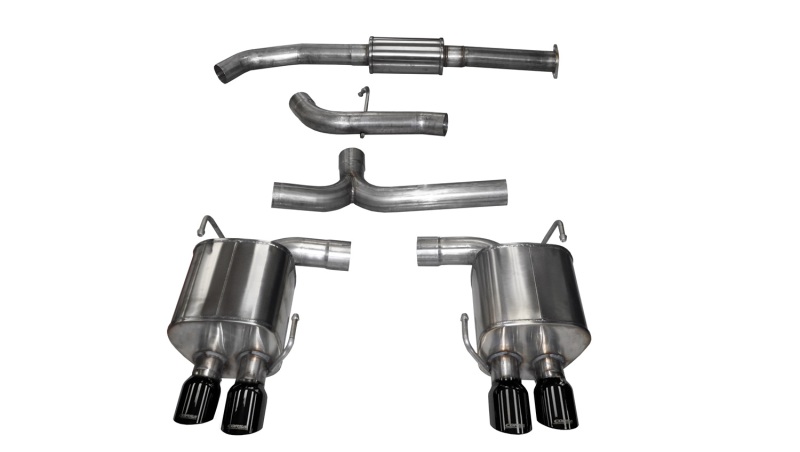 Corsa 2015 Subaru WRX Cat Back Exhaust, Black Quad 3.5in Tips *Sport* - 14857BLK