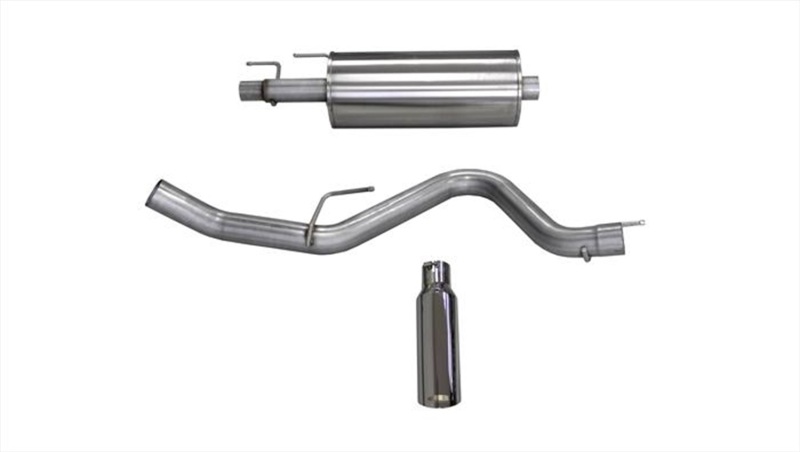 Corsa 15-16 Ford F-150 EcoBoost Cat-Back Single Side Exit w/ 4.0in Polished Tip - 24836