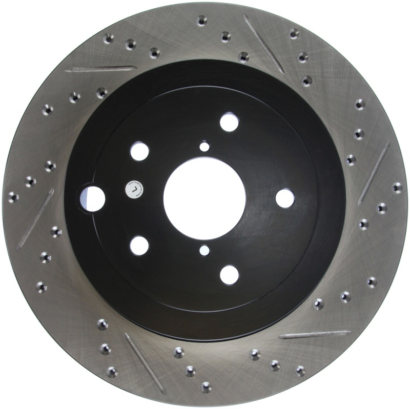StopTech 08+ Subaru STI (Will Not Fit 05-07) Slotted & Drilled Sport Brake Rotor - 127.47030L