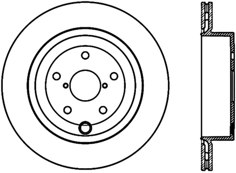 StopTech 08+ Subaru STI (Will Not Fit 05-07) Slotted & Drilled Sport Brake Rotor - 127.47030R