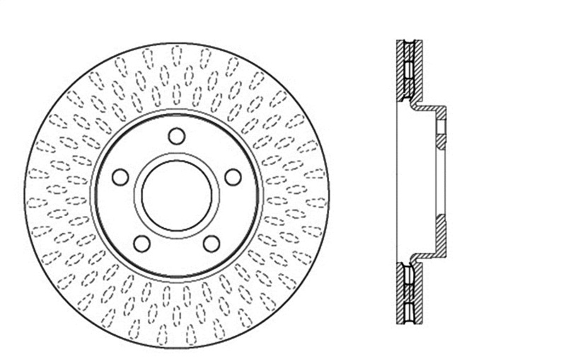 StopTech Slotted & Drilled Sport Brake Rotor - 127.61100L