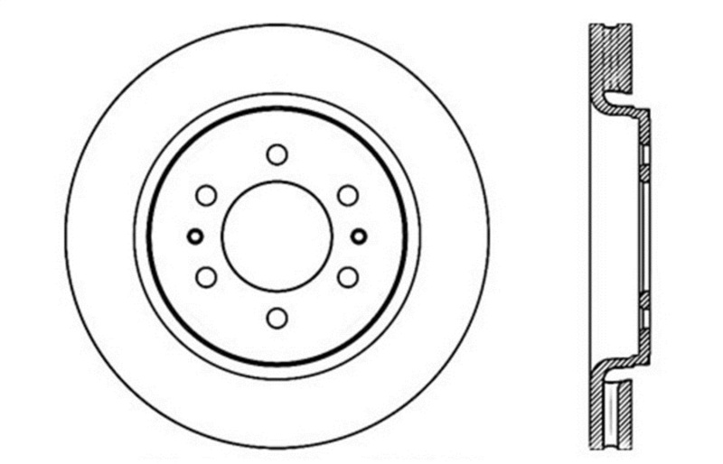StopTech Slotted & Drilled Sport Brake Rotor - 127.65119R