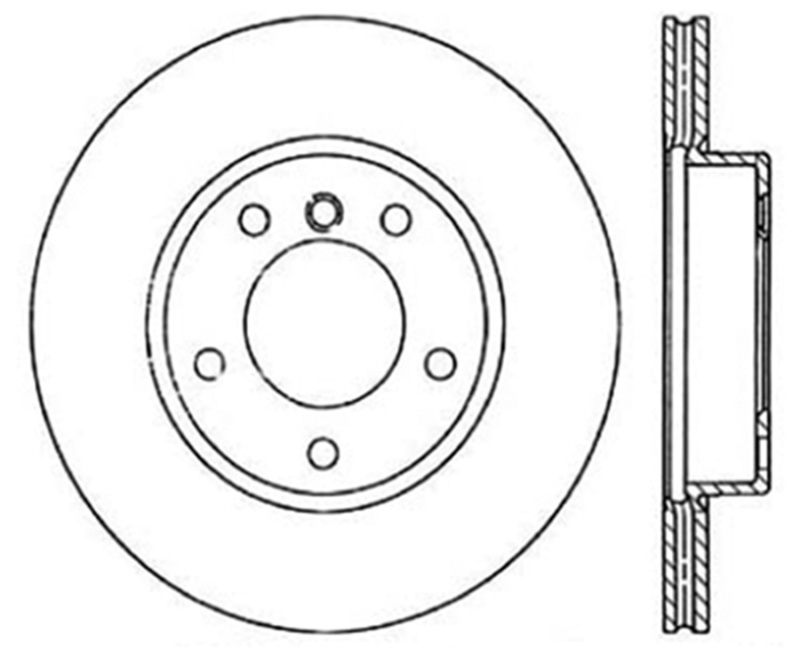 StopTech 96-02 BMW Z3 / 03-01/06 Z4 / 11/91-98 318i/iS / 04/98-00 318Ti Drilled Right Front Rotor - 128.34029R