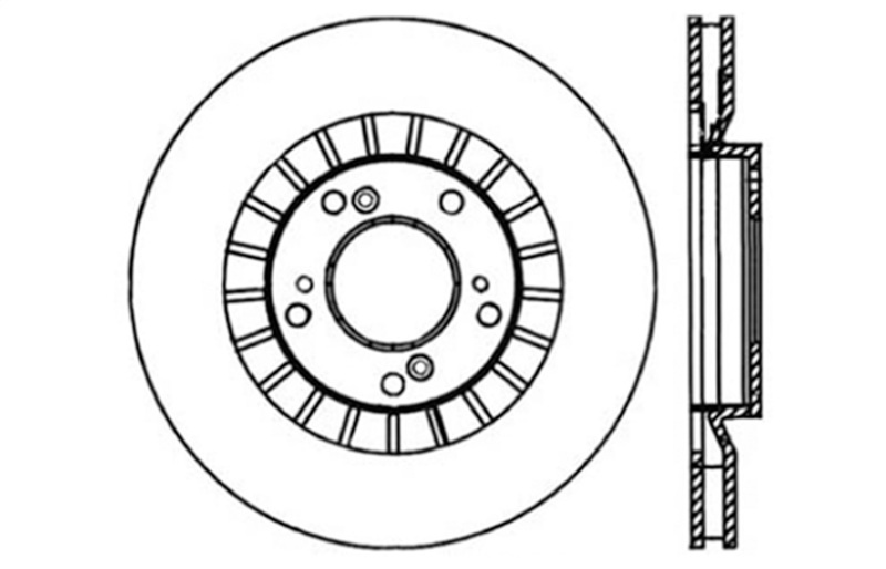 StopTech 00-09 Honda S2000 Front Drilled Right Rotor - 128.40048R