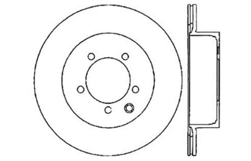 StopTech 03-04 Infiniti G35 / 03-05 G35X / 03-05 Nissan 350Z Cross Drilled Right Rear Rotor - 128.42077R