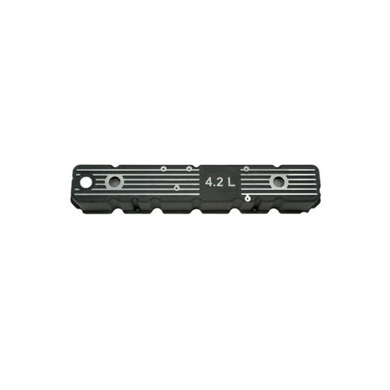 Omix Blk Alum Valve Cover 4.2L Logo 80-91 Jeep Models - 17401.08