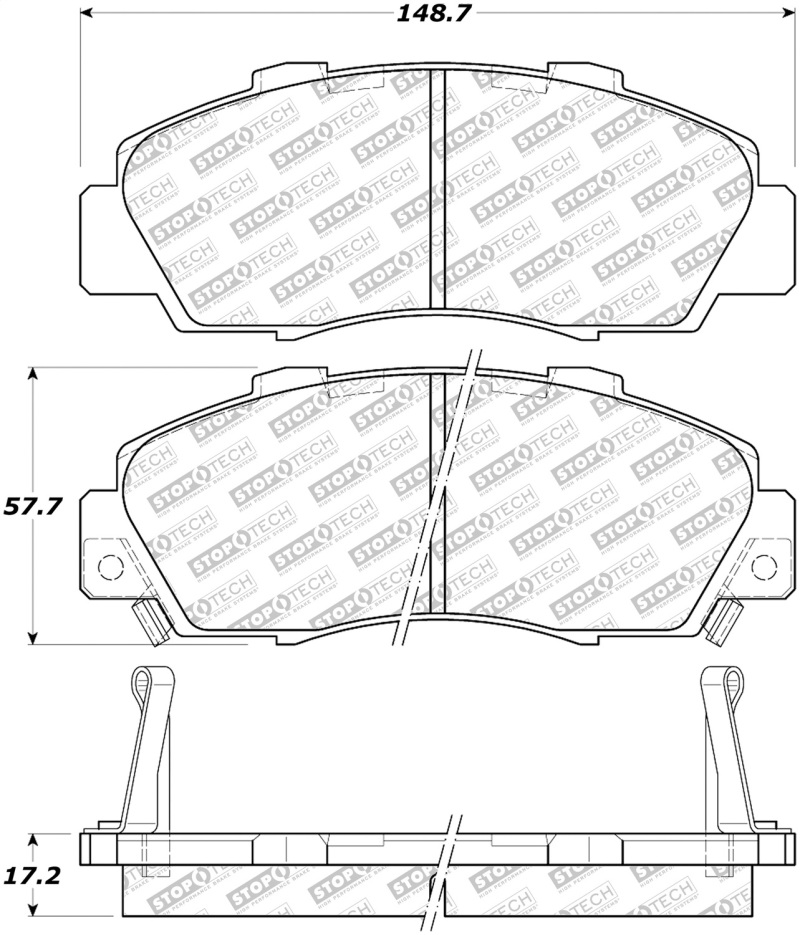 StopTech Street Select Brake Pads - Front - 305.05030