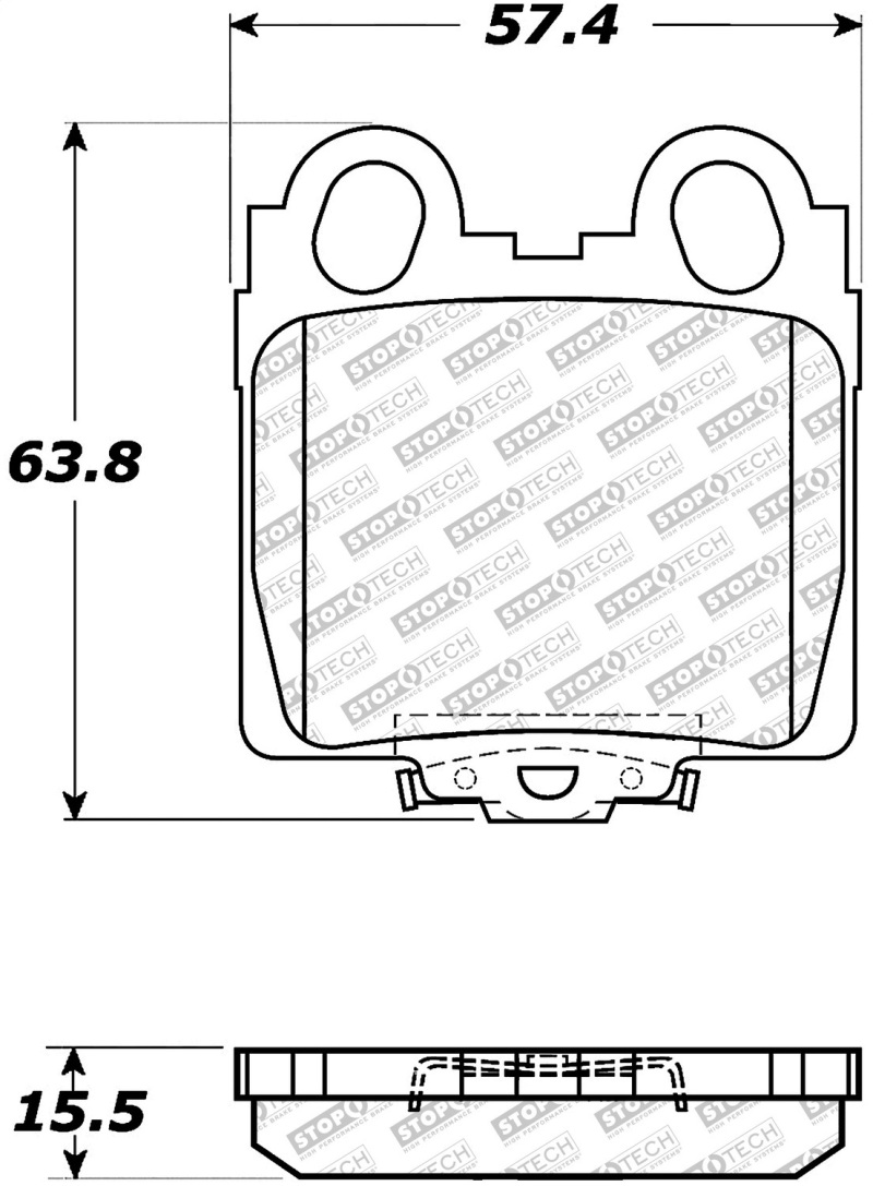 StopTech Street Select Brake Pads - Front/Rear - 305.07710