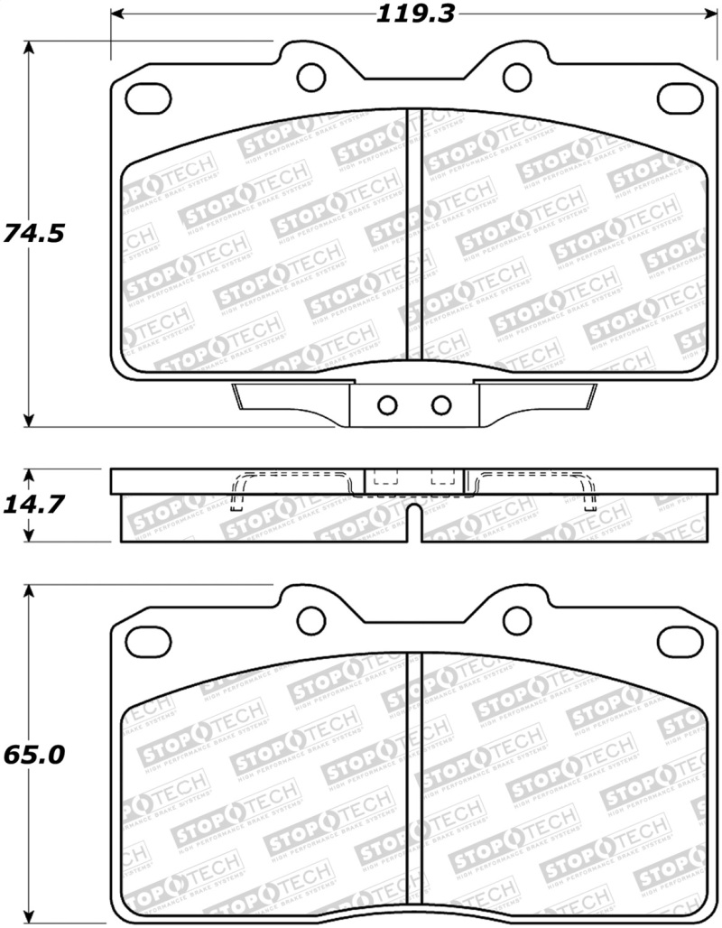 StopTech Street Brake Pads - Front - 308.05310