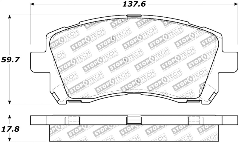StopTech Street Touring 02-03 WRX Front Brake Pads - 308.07210