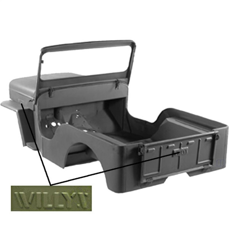 Omix Body Tub Kit with Willys Script 53-68 Willys CJ3B - DMC-693197