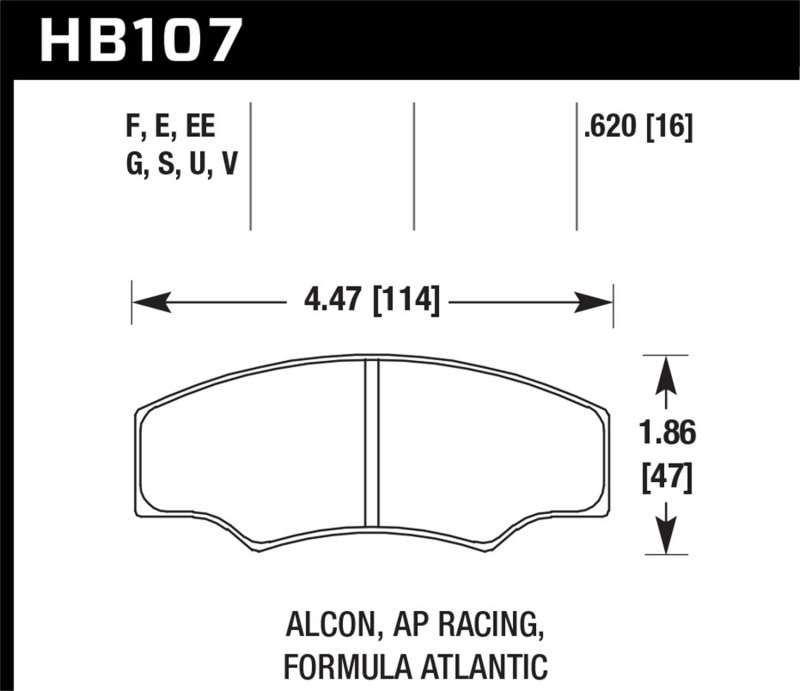 Hawk Alcon/AP Racing Motorsport Caliper ER-1 Brake Pad Set - HB107D.620