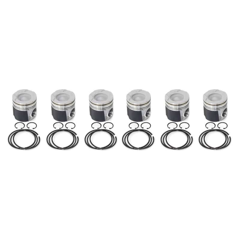 Industrial Injection 04.5-07 Dodge 24V STD Piston w/ Rings/Wrist Pins/Clips Coated / Chamfered - Set - PDM-3673CC