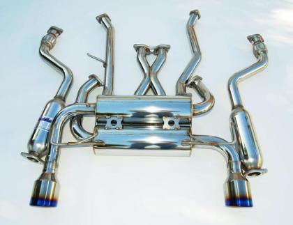 Invidia 03-05 Infiniti FX35/45 Gemini Rolled Titanium Tip Cat-back Exhaust - HS03IFXGID