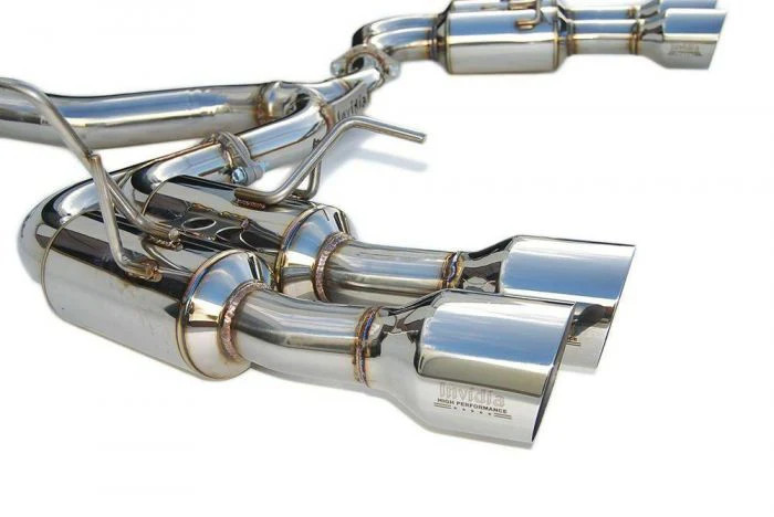 Invidia 11-14 Subaru WRX/STI Sedan Gemini/R400 Single Layer Quad Stainless Steel Tip Catback Exhaust - HS11STIGM4SS