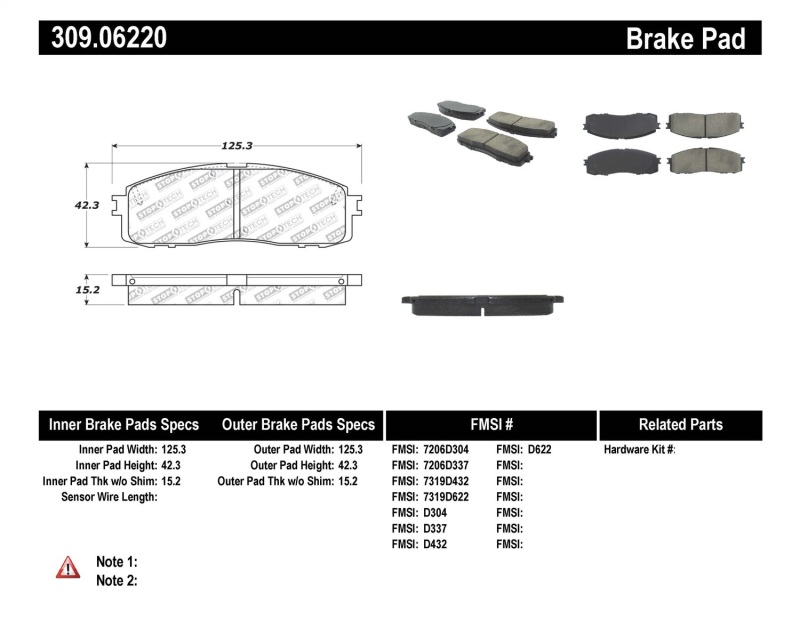 StopTech Performance 87-92 MK3 Supra Rear Brake Pads - 309.06220