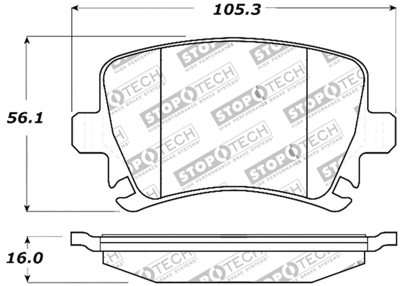 StopTech Performance 06-09 Audi A3 / 05-09 Audi A4/A6 / 08-09 Audi TT / 06-09 VW GTI / 06-09 Jetta - 309.11080