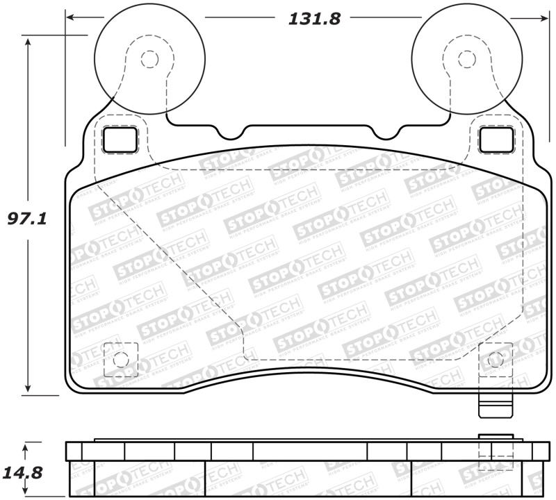 StopTech Performance 14-19 Cadillac CTS Front Brake Pads - 309.14741