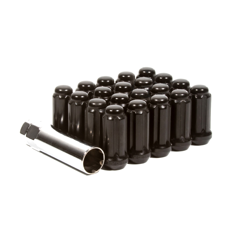 Method Lug Nut Kit - Extended Thread Spline - 14x1.5 - 5 Lug Kit - Black - LK-W55014SEB