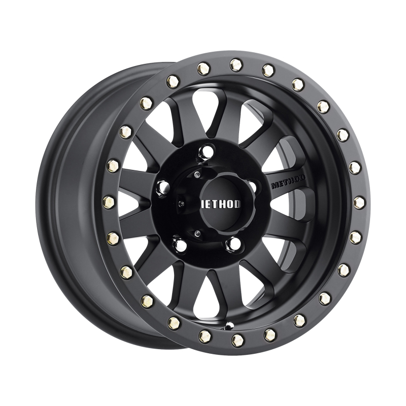 Method MR304 Double Standard 15x10 -50mm Offset 5x4.5 83mm CB Matte Black Wheel - MR30451012550N