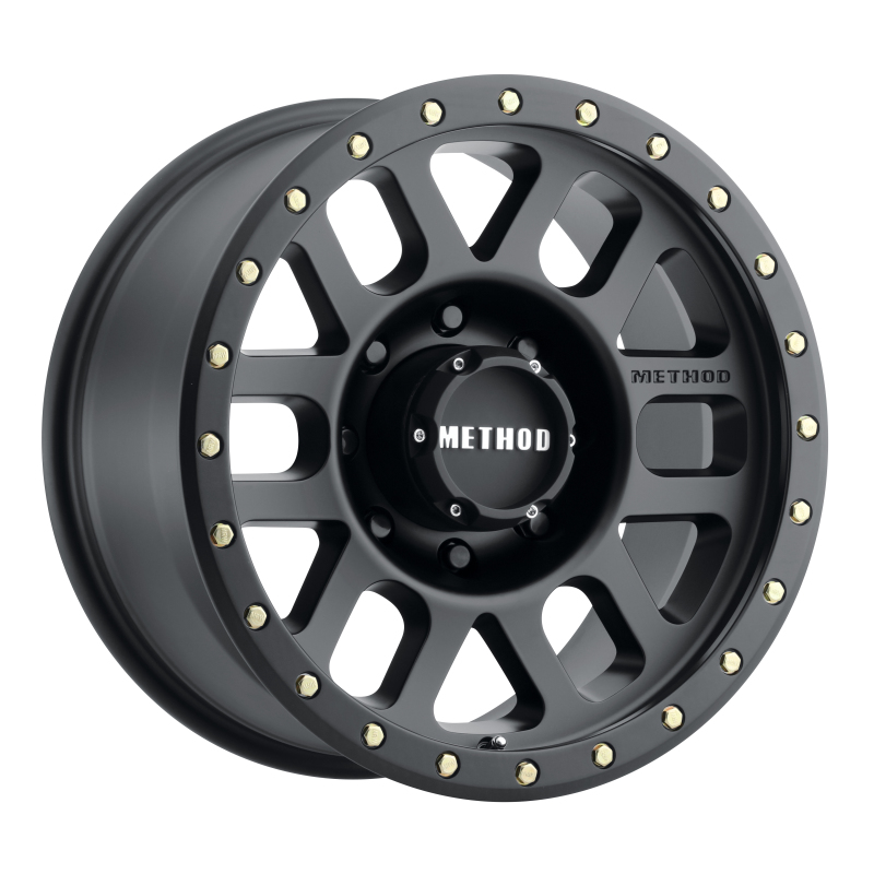 Method MR309 Grid 17x8.5 0mm Offset 8x180 130.81mm CB Matte Black Wheel - MR30978588500