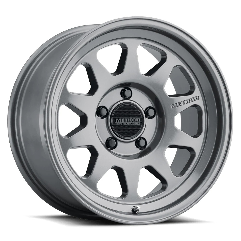 Method MR316 17x8 25mm Offset 5x120 110.50mm CB Gloss Titanium Wheel - MR31678058825