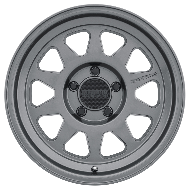 Method MR316 17x8.5 0mm Offset 5x5 71.5mm CB Gloss Titanium Wheel - MR31678550800