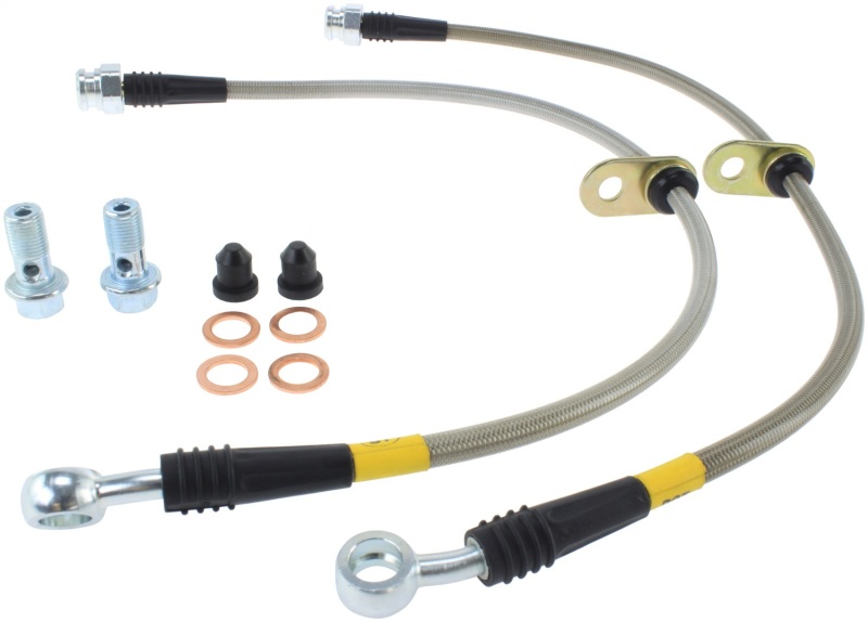 StopTech 99-00 Civic Si w/Rear Disc Brakes Front SS Brake Lines - 950.40007