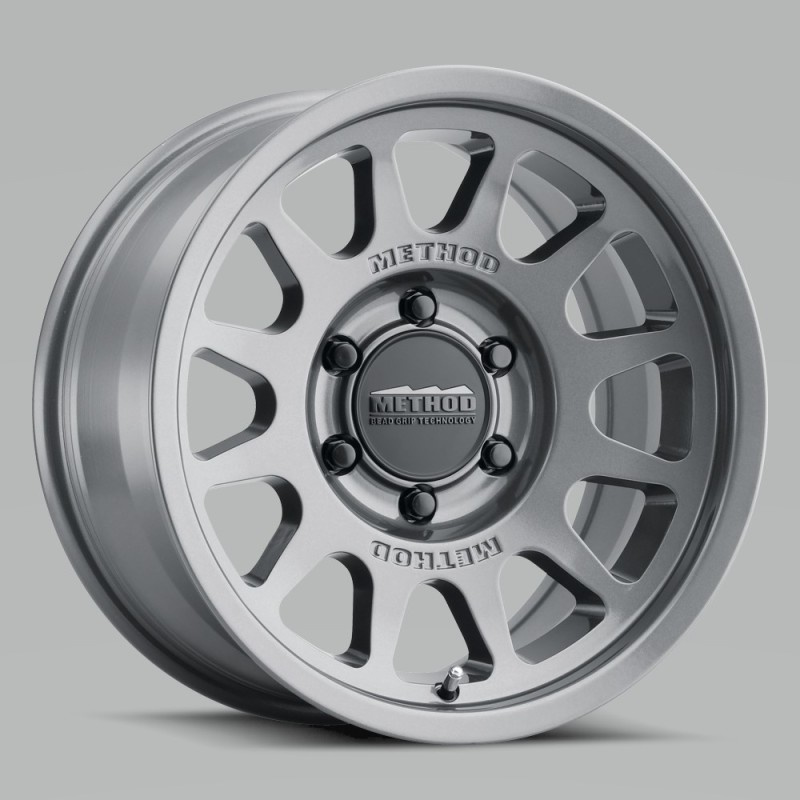 Method MR703 17x7.5 +50mm Offset 6x130 84.1mm CB Gloss Titanium Wheel - MR70377563850